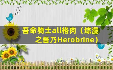 吾命骑士all格肉（综漫之吾乃Herobrine）