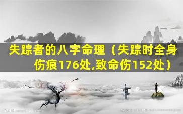 失踪者的八字命理（失踪时全身伤痕176处,致命伤152处）