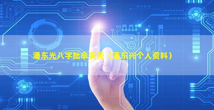 潘东光八字批命实务（潘东兴个人资料）